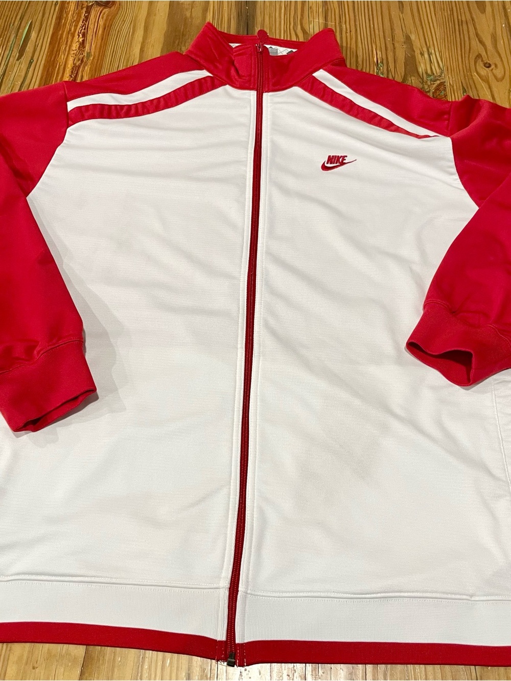 VTG Nike Tracksuit Mens 3XL Red White Sweatsuit Argyle Trim Y2K 90s Track Set - Picture 2 of 14